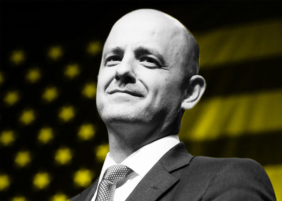 U.S. Independent presidential candidate Evan McMullin waits to speak to supporters at an election night party on November 8, 2016 in Salt Lake City, Utah.