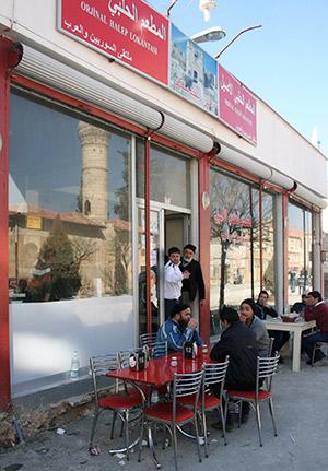 Owner Abu Yaseen outside his restaurant in Gaziantep.
