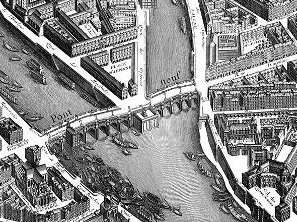 The Pont Neuf was the first bridge to cross the Seine in a single span.