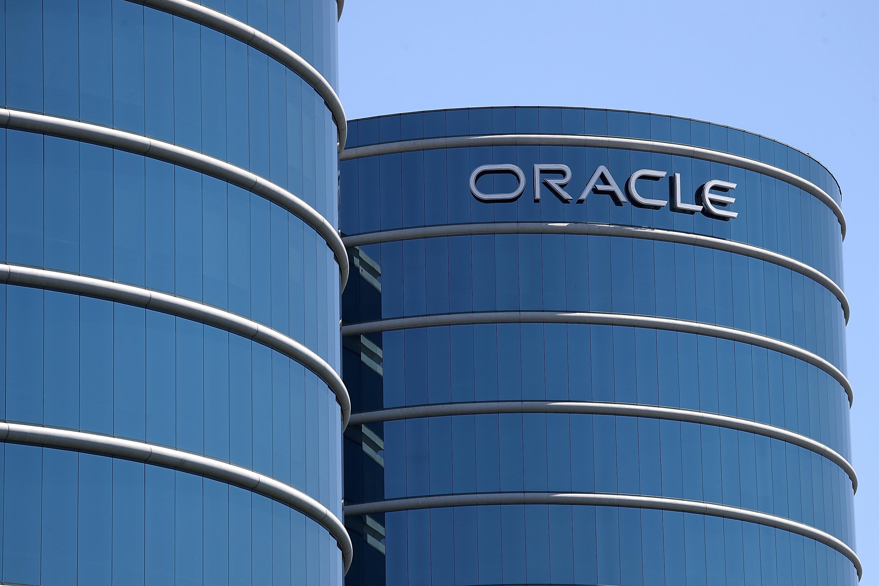 A view of Oracle headquarters in Redwood Shores, California.
