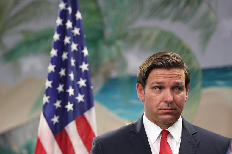 Florida Gov. Ron DeSantis, a Republican, announces that he wants to raise the minimum starting salary for teachers during a press conference on October 07, 2019 in Fort Lauderdale, Florida.