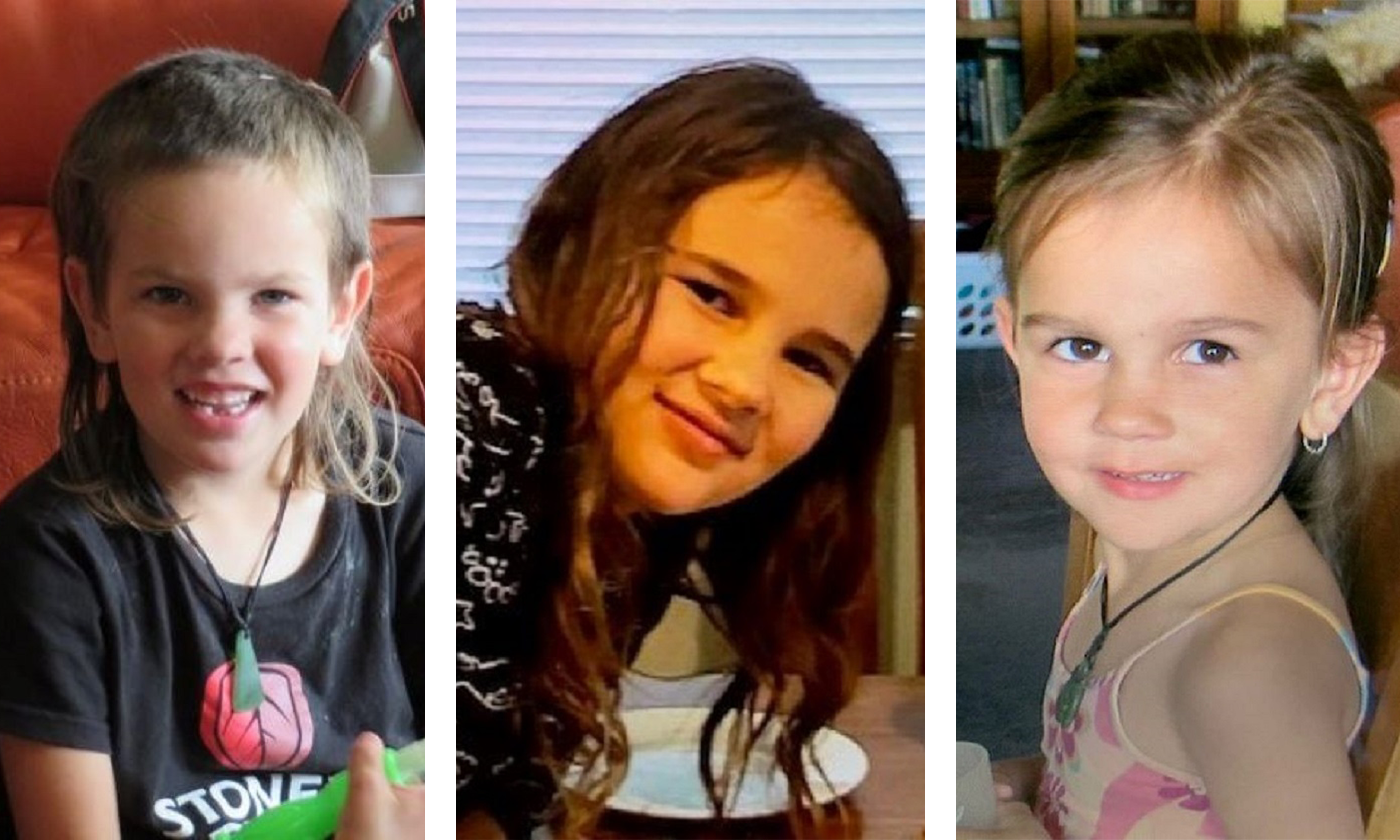 A triptych of the three missing kids.