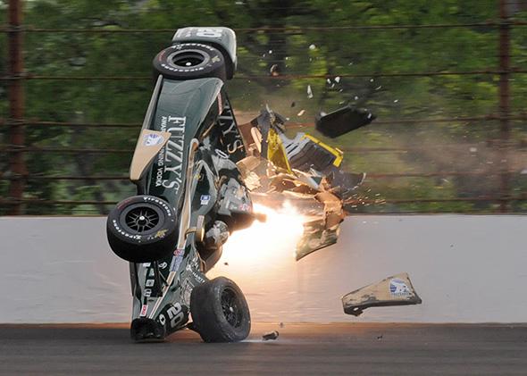 Ed Carpenter crash Indy 500 Auto Racing