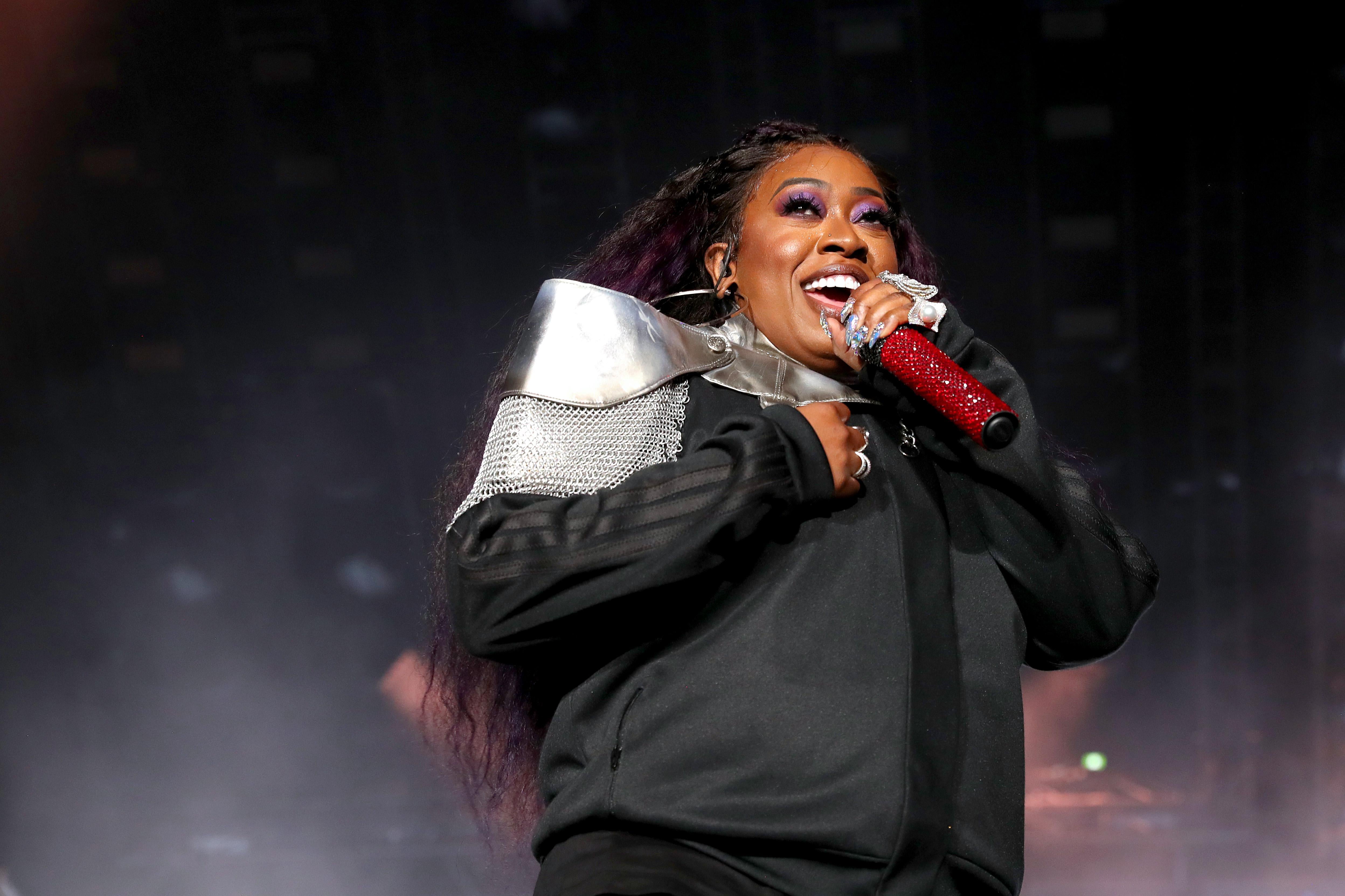NEW ORLEANS, LOUISIANA - JULY 05: Missy Elliott performs onstage during the 2019 ESSENCE Festival Presented By Coca-Cola performs onstage during the  at Louisiana Superdome on July 05, 2019 in New Orleans, Louisiana. (Photo by Bennett Raglin/Getty Images for ESSENCE)