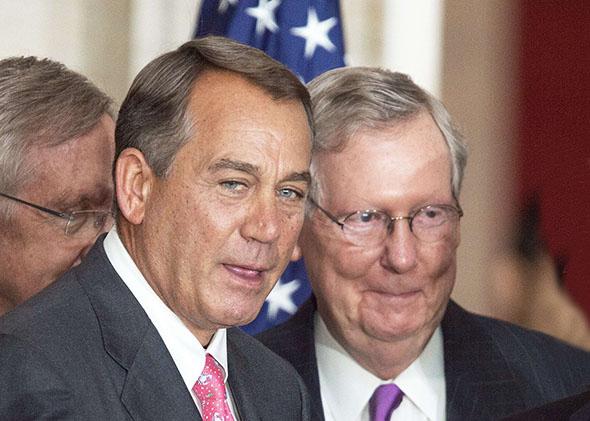 Speaker of the House John Boehner and Republican Senate Leader Mitch McConnell.