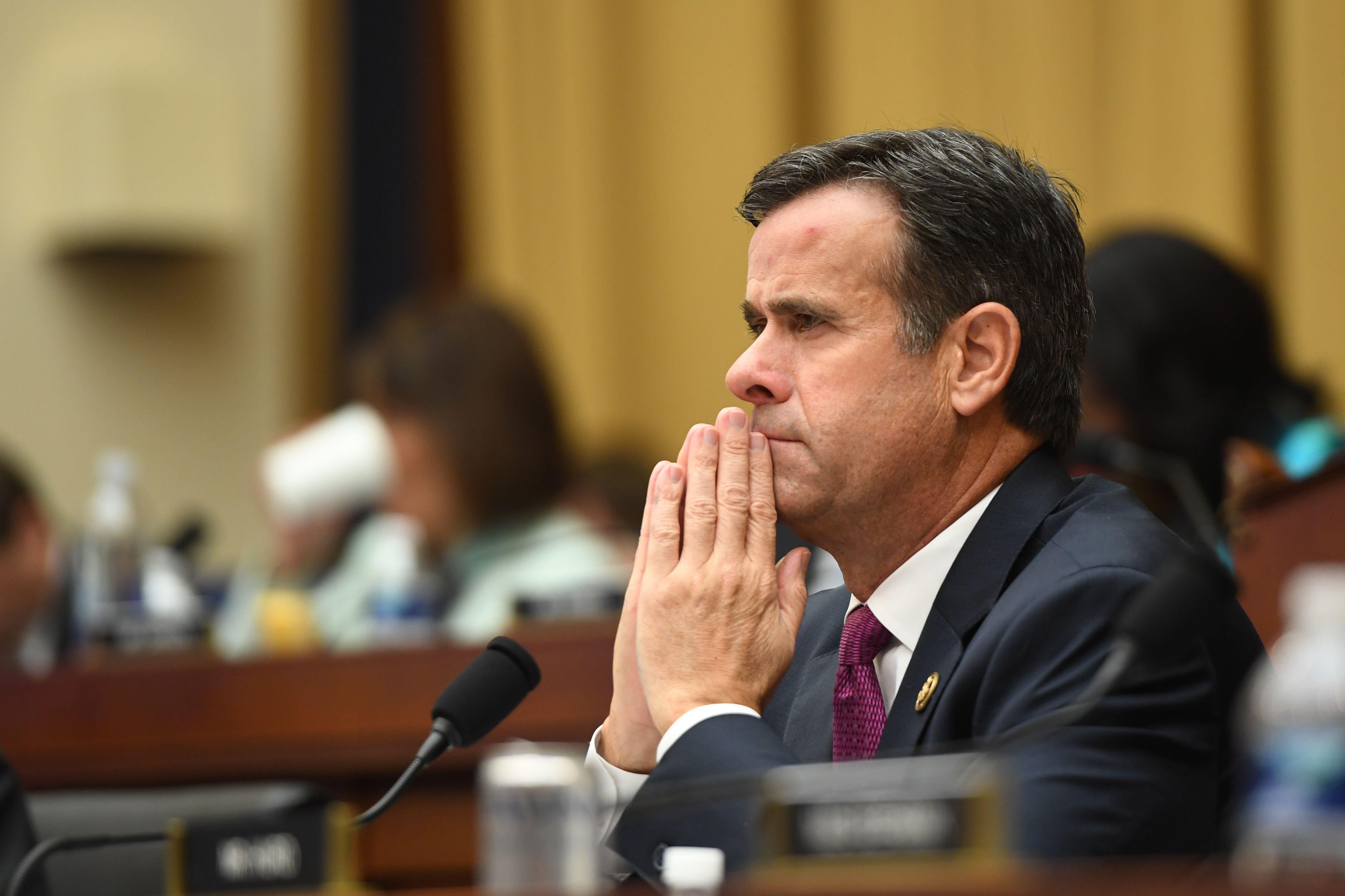 Rep. John Ratcliffe, Republican of Texas, listens as former Special Counsel Robert Mueller testifies in Washington, DC, on July 24, 2019.