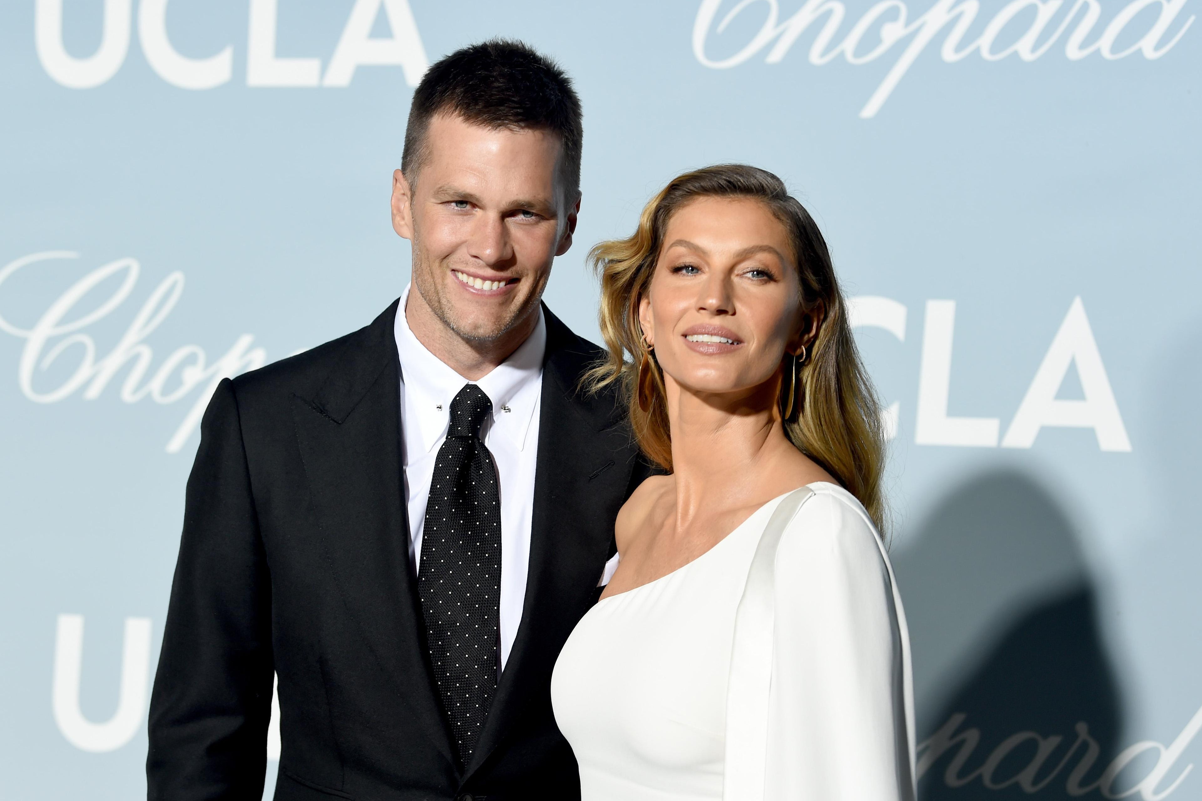 LOS ANGELES, CALIFORNIA - FEBRUARY 21: (L-R) Tom Brady and Gisele Bündchen attends the 2019 Hollywood For Science Gala at Private Residence on February 21, 2019 in Los Angeles, California. (Photo by Kevin Winter/Getty Images)