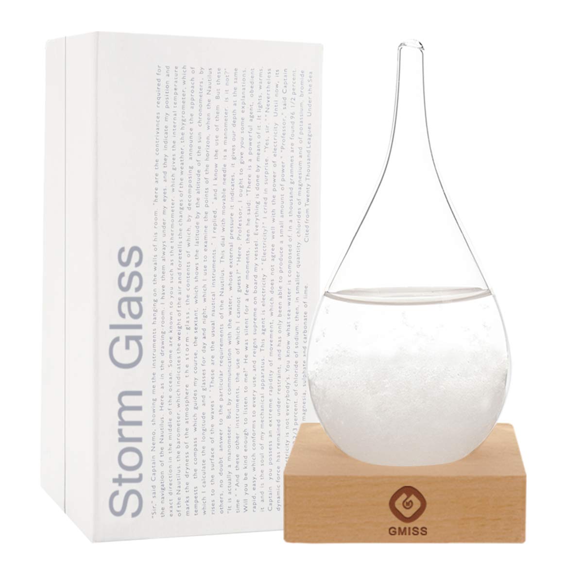 A storm glass weather predictor.
