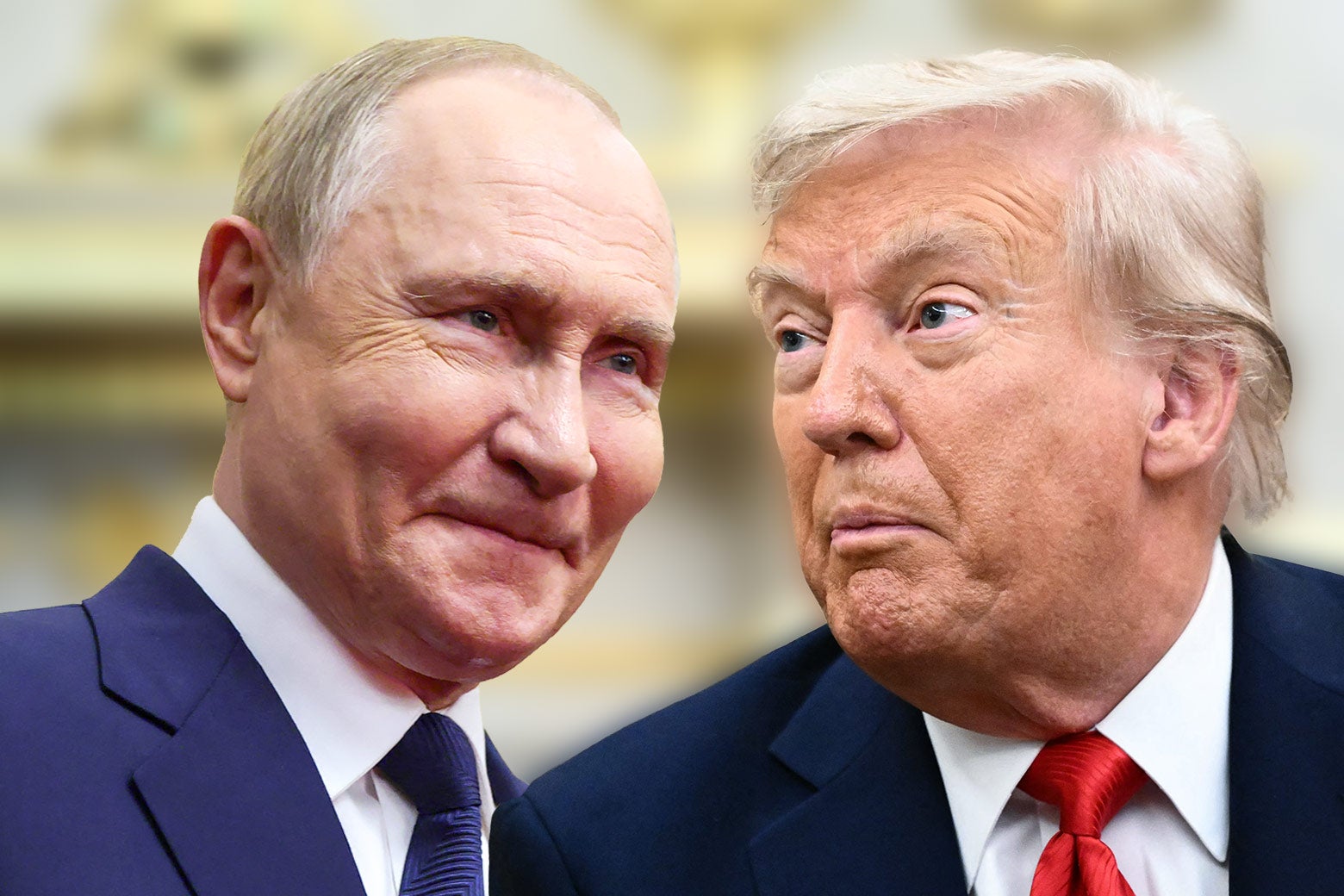 A photo illustration of Vladimir Putin and Donald Trump