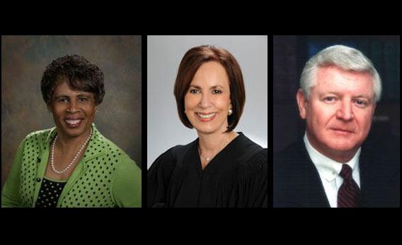 Justices Barbara J. Pariente, Peggy A. Quince, and R. Fred Lewis.