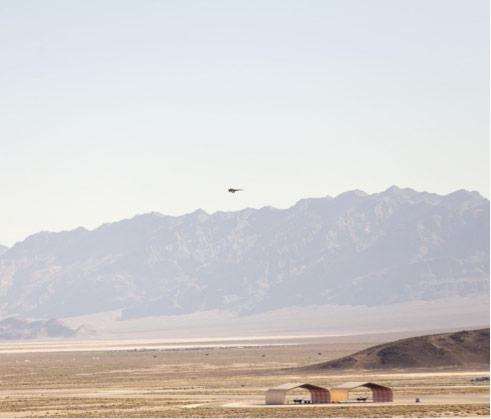 A RQ-170 Sentinel drone flies over Nevada. 