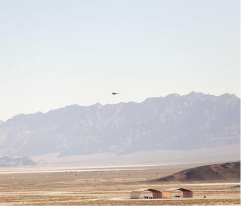 A RQ-170 Sentinel drone flies over Nevada.