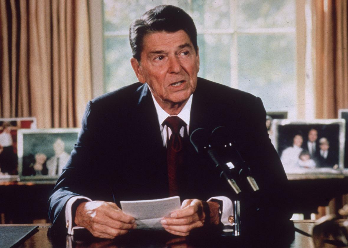 American president Ronald Reagan.