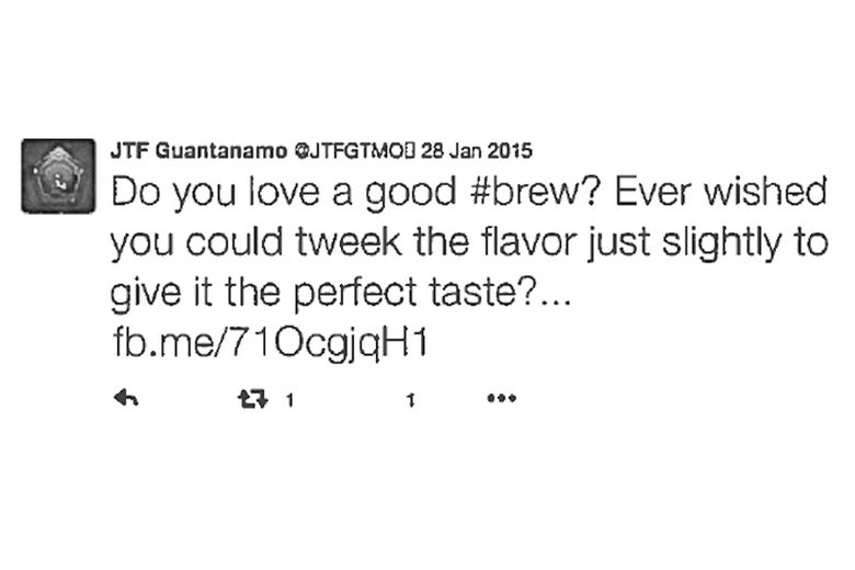 Another deleted tweet that the author printed out in August 2016. This one is about beer.
