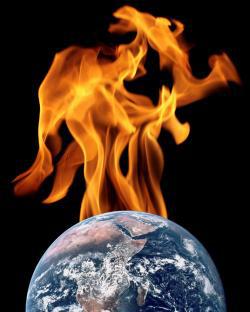 Earth on fire.