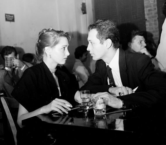 A couple having a drink, circa 1942.