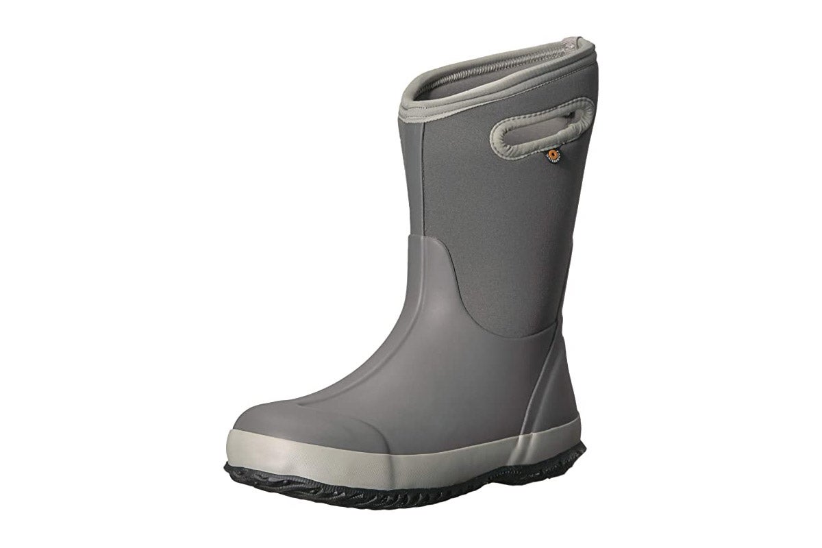 Gray rain boot