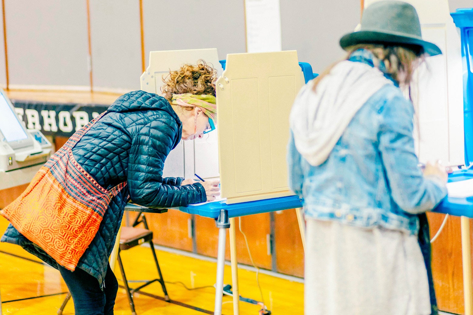 Voters cast ballots at a polling station in Minneapolis on Tuesday.