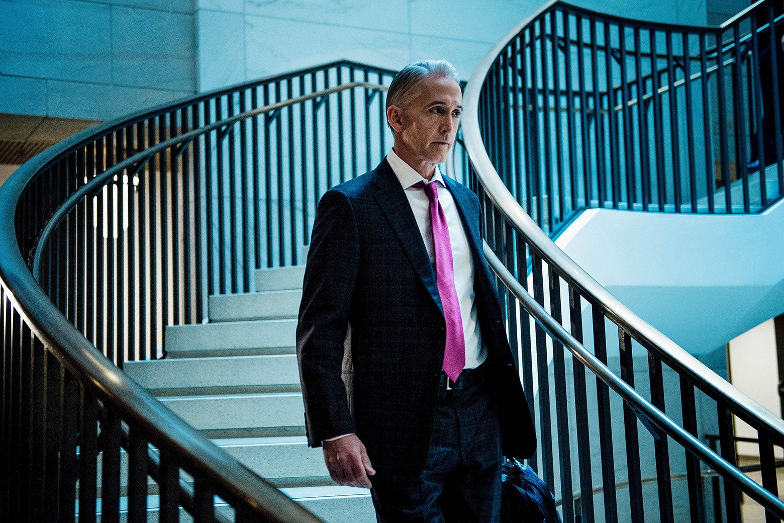 South Carolina Rep. Trey Gowdy arrives for a closed session with Donald Trump Jr. before the House Intelligence Committee on Capitol Hill on Dec. 6.