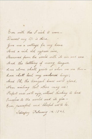 Virginia Poe: Edgar Allan Poe's wife's acrostic valentine