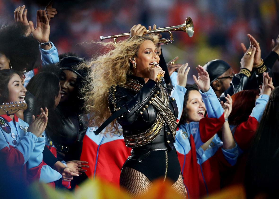 Beyoncé’s Super Bowl halftime performance of “Formation” combined