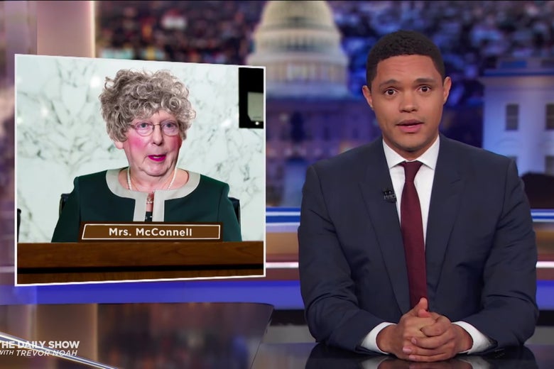 Trevor Noah On The Kavanaugh Hearings Mitch Mcconnell Will Have To Pull A Mrs Doubtfire To Get Through It Trevor Noah On The Kavanaugh Hearings Mitch Mcconnell Will Have To Pull A Mrs Doubtfire To Get Through It