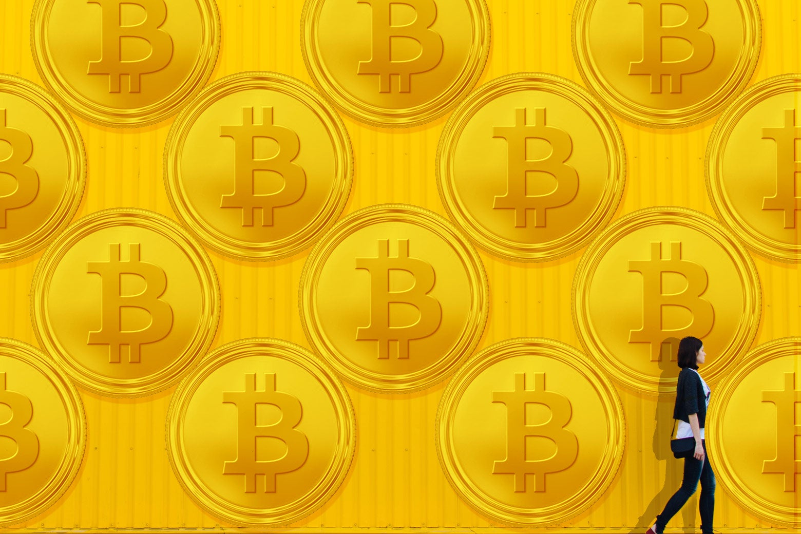 A wall of cryptocurrency.