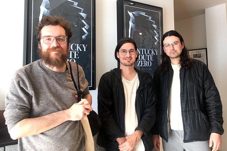 Jake Elliott, Tamas Kemenczy, and Ben Babbitt, creators of Kentucky Route Zero.