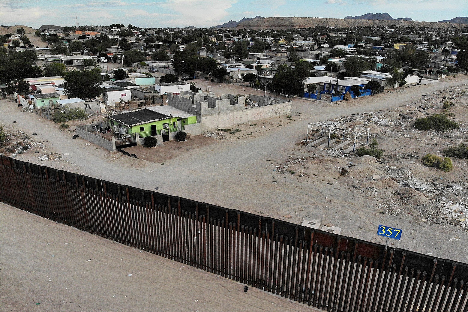 The U.S./Mexico border fence is seen on July 19, 2018 in Sunland Park, New Mexico. 