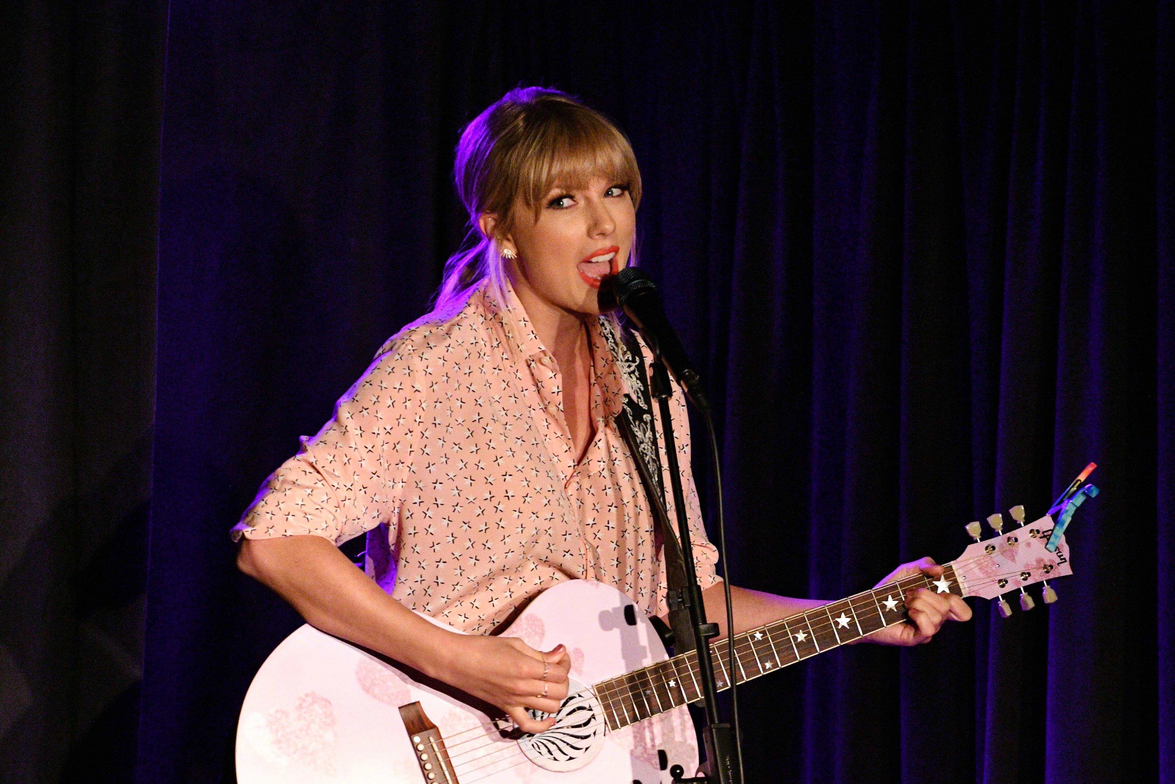 Taylor Swift performs at AEG and Stonewall Inn’s pride celebration.