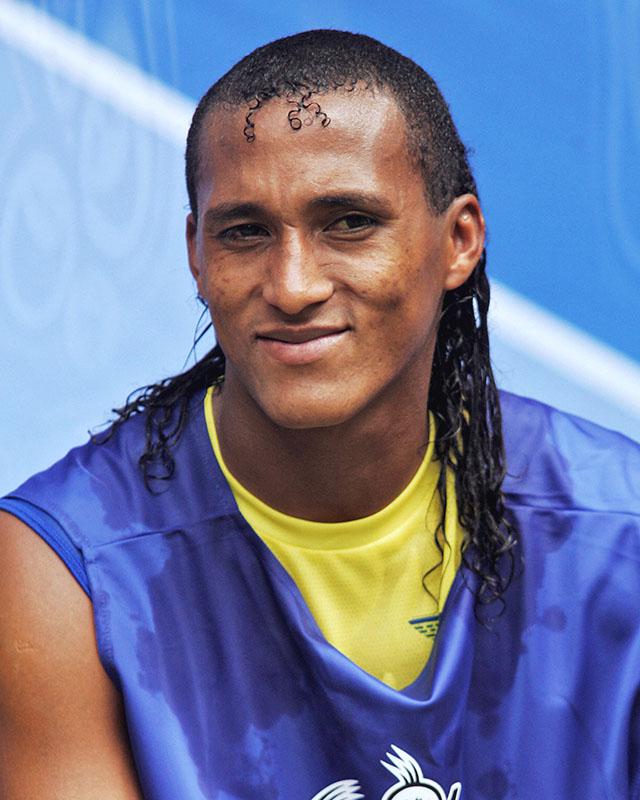 Ecuadorian defender Jose Perlaza, June 2006, in Hamburg, Germany.