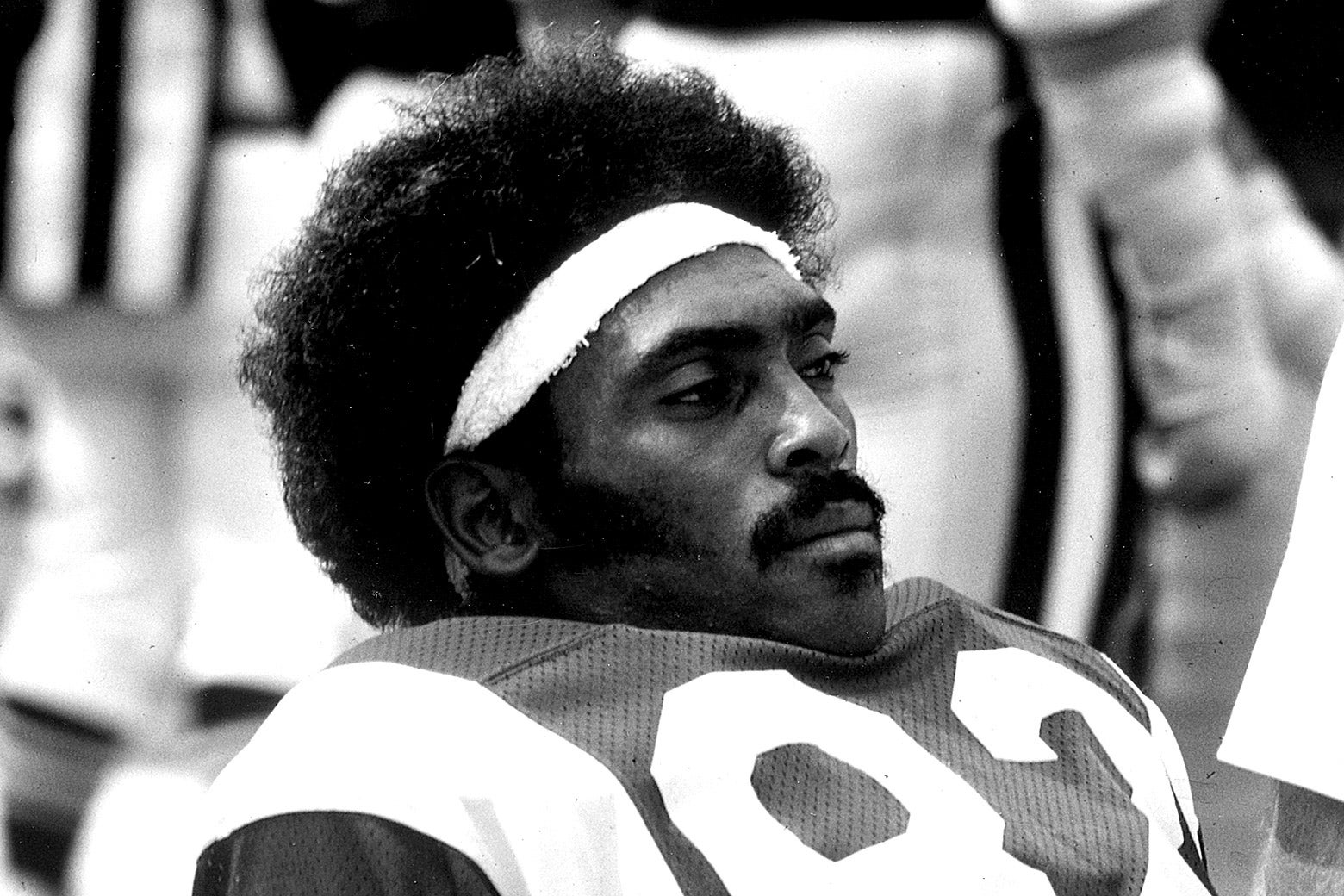 Los Angeles Rams wide receiver Willie Miller before a game in 1979.