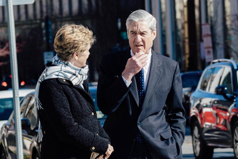 Ann Mueller and special counsel Robert Mueller take a walk.