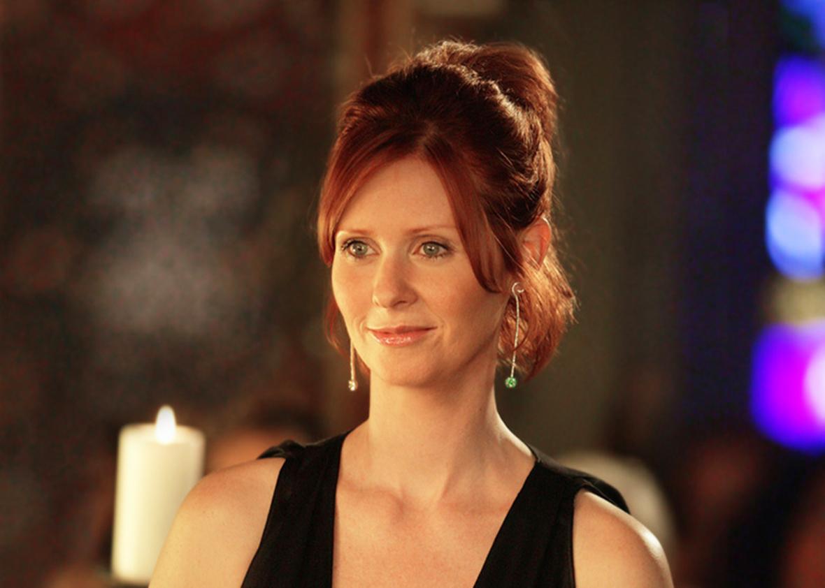 Cynthia Nixon in Sex and the City. 
