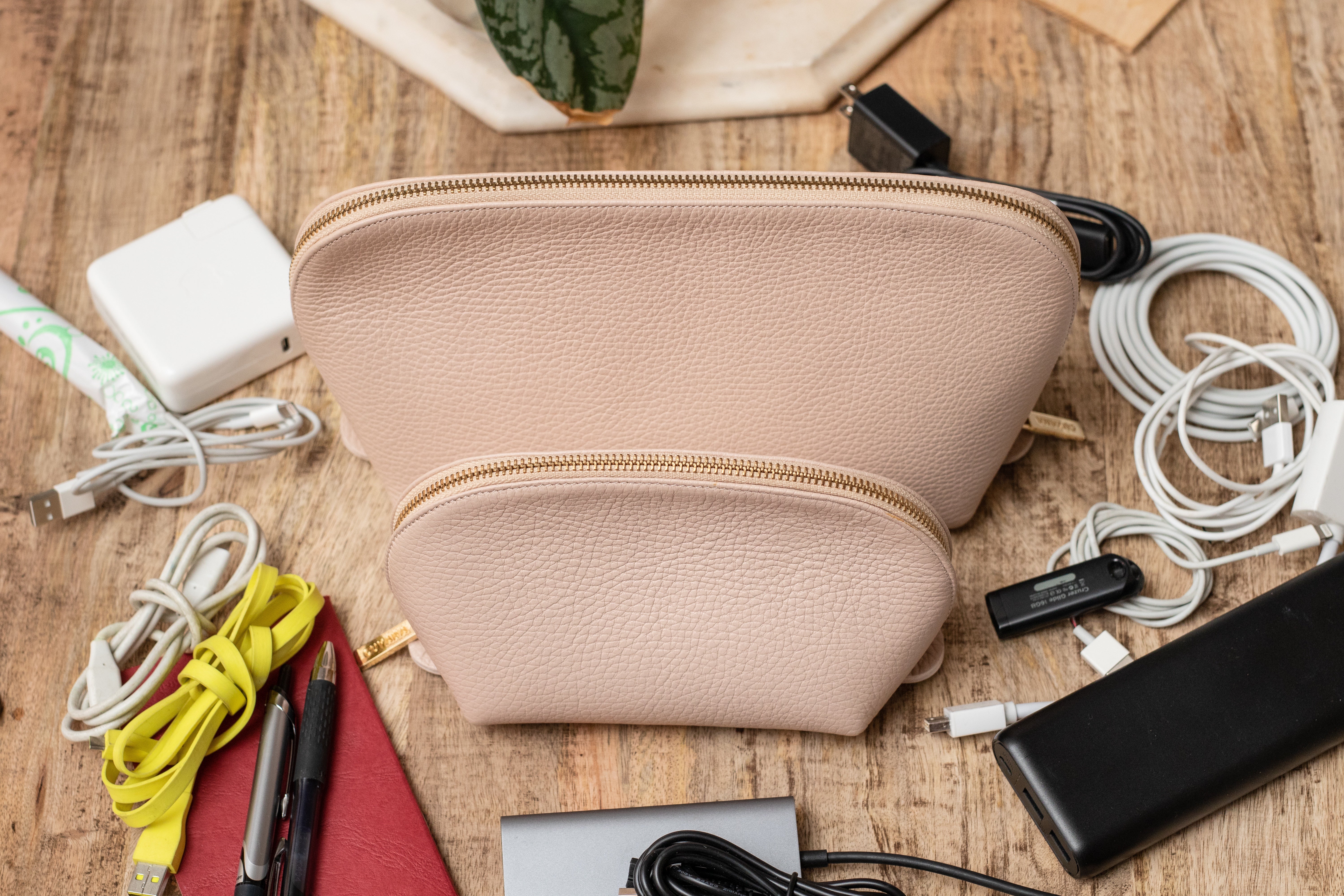 Cuyana Leather Travel Case Set