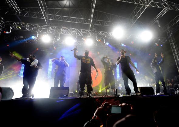 The Wu-Tang Clan performs at Coachella in 2013.