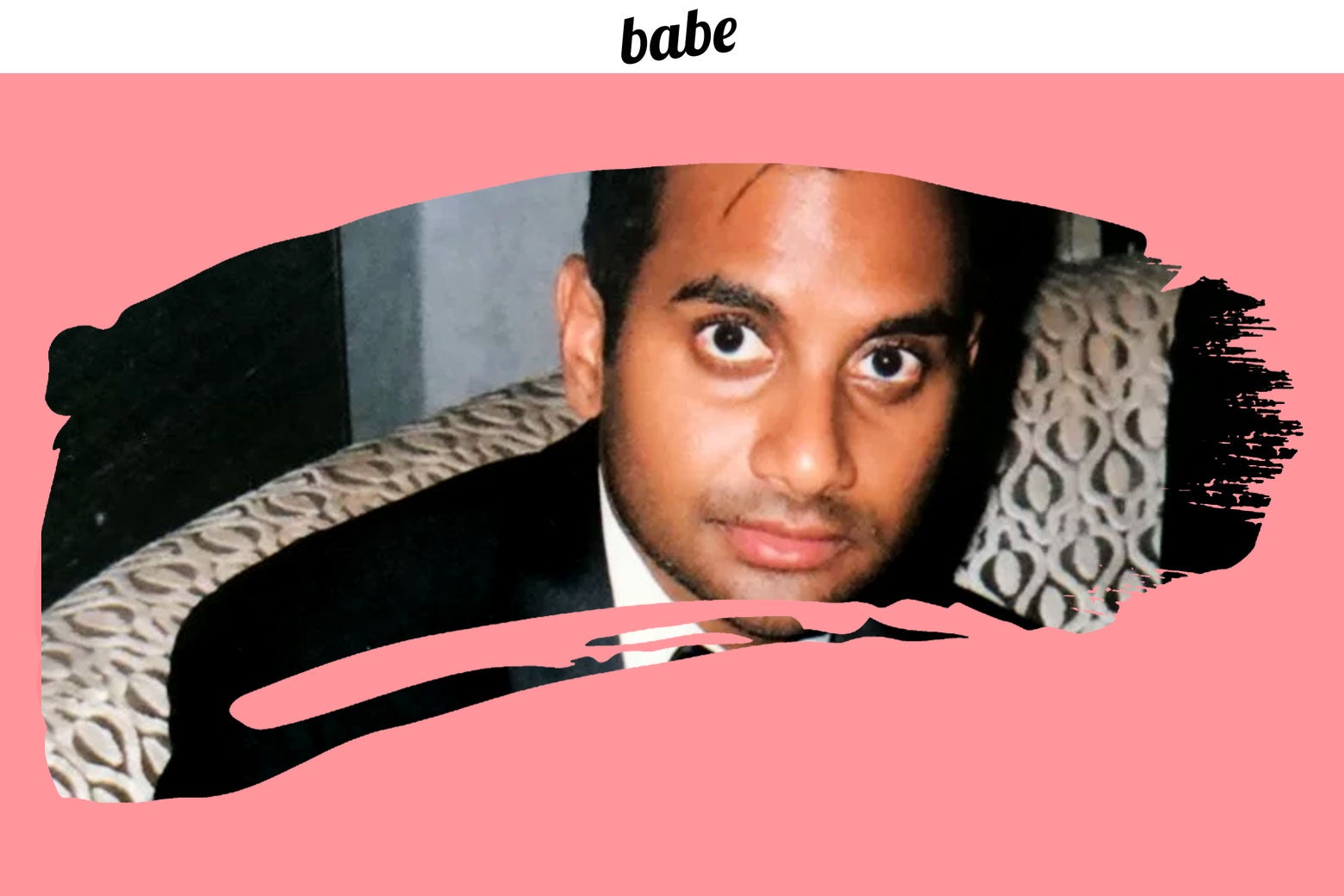 Aziz Ansari in a treated image from Babe.net
