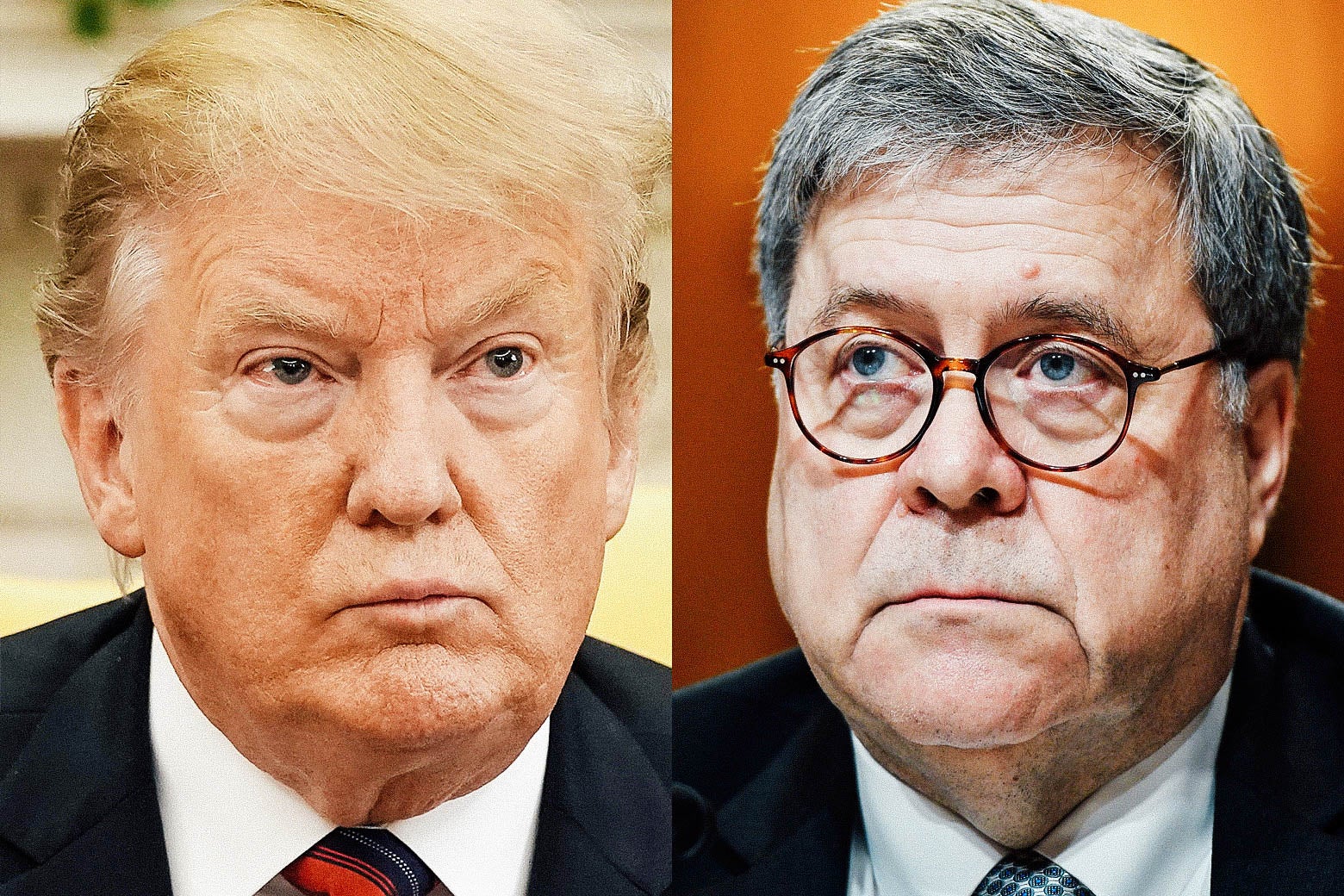 President Donald Trump and Attorney General William Barr.