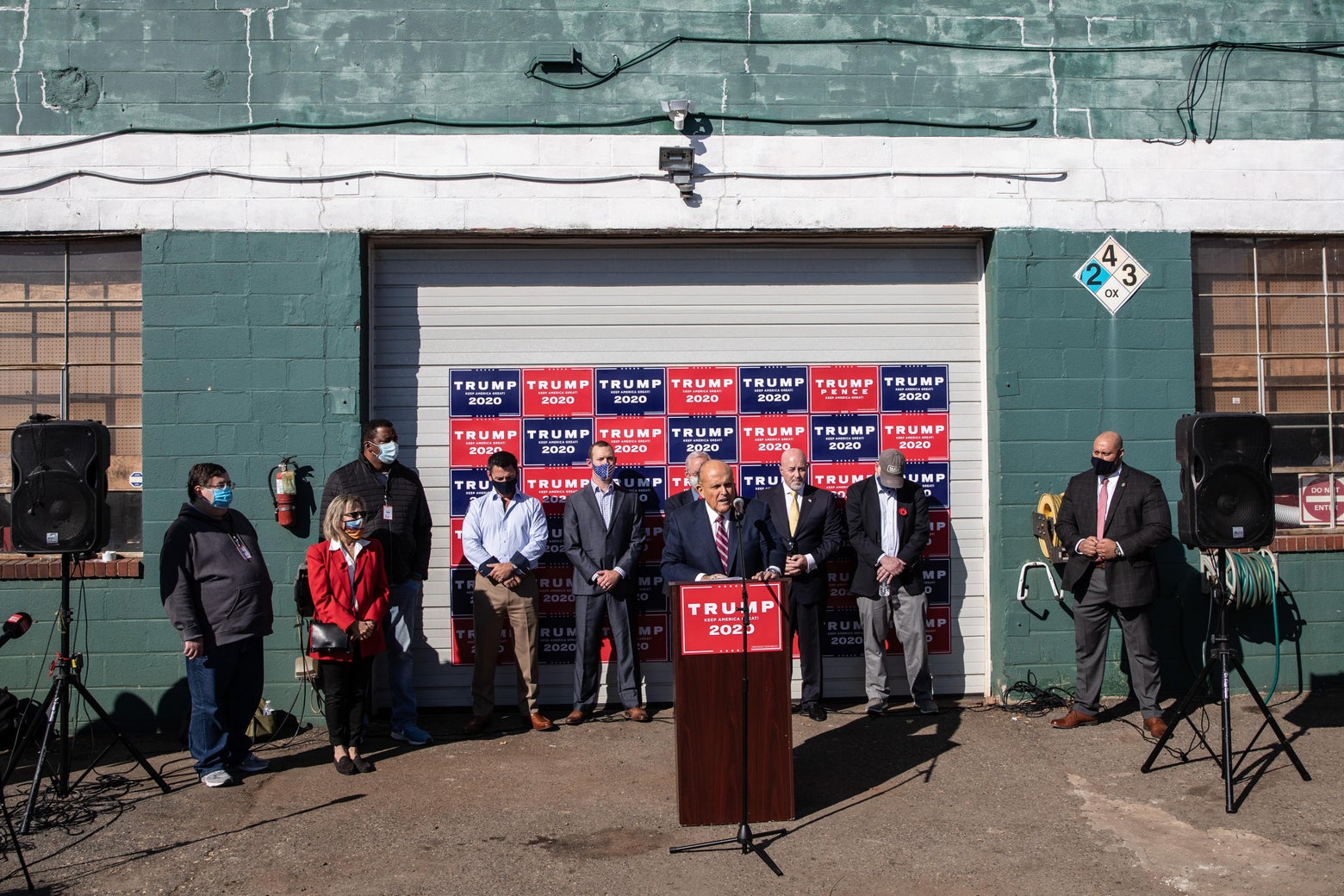 Four Seasons Total Landscaping: the scene after Rudy Giuliani made it famous.