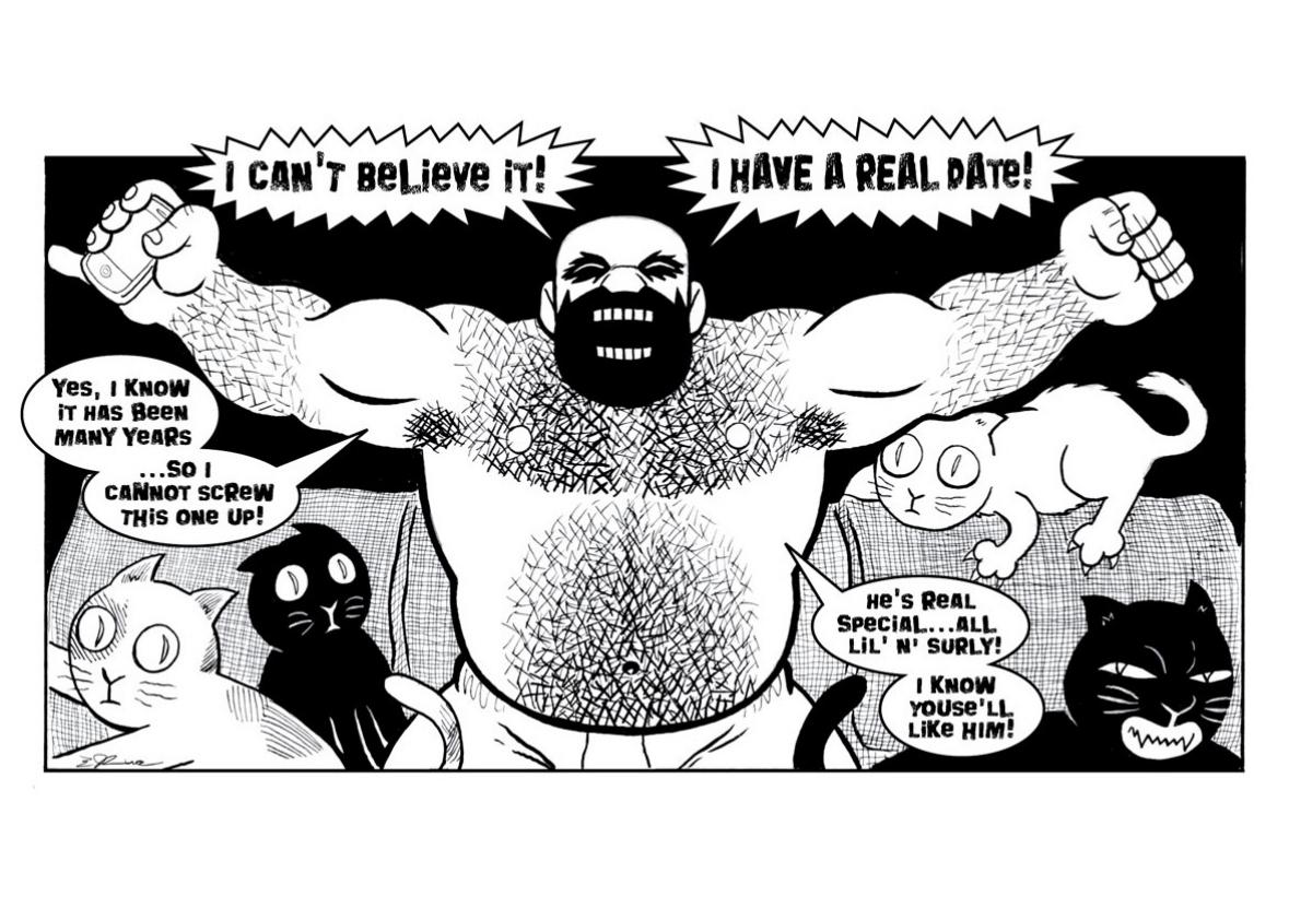 A panel from Wuvable Oaf.