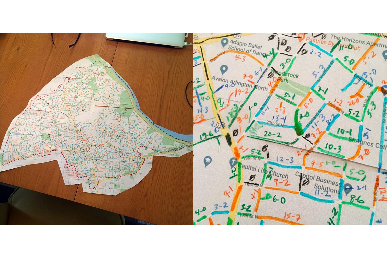 My map, and a detail from the map.
