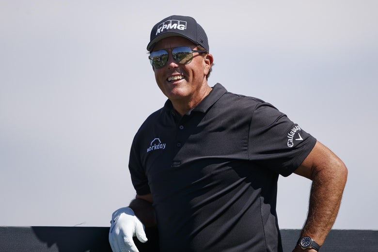 Phil Mickelson smiling.