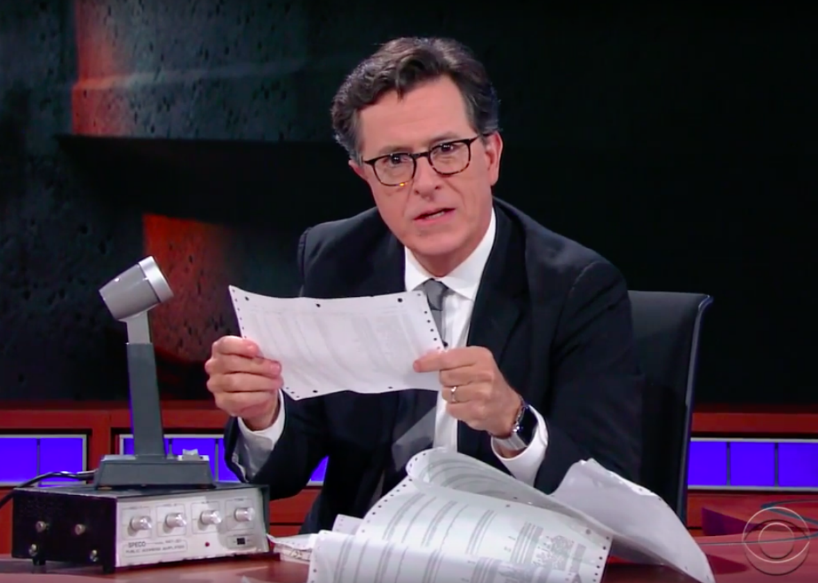 Stephen Colbert's new segment explores conspiracy theories like Karl ...