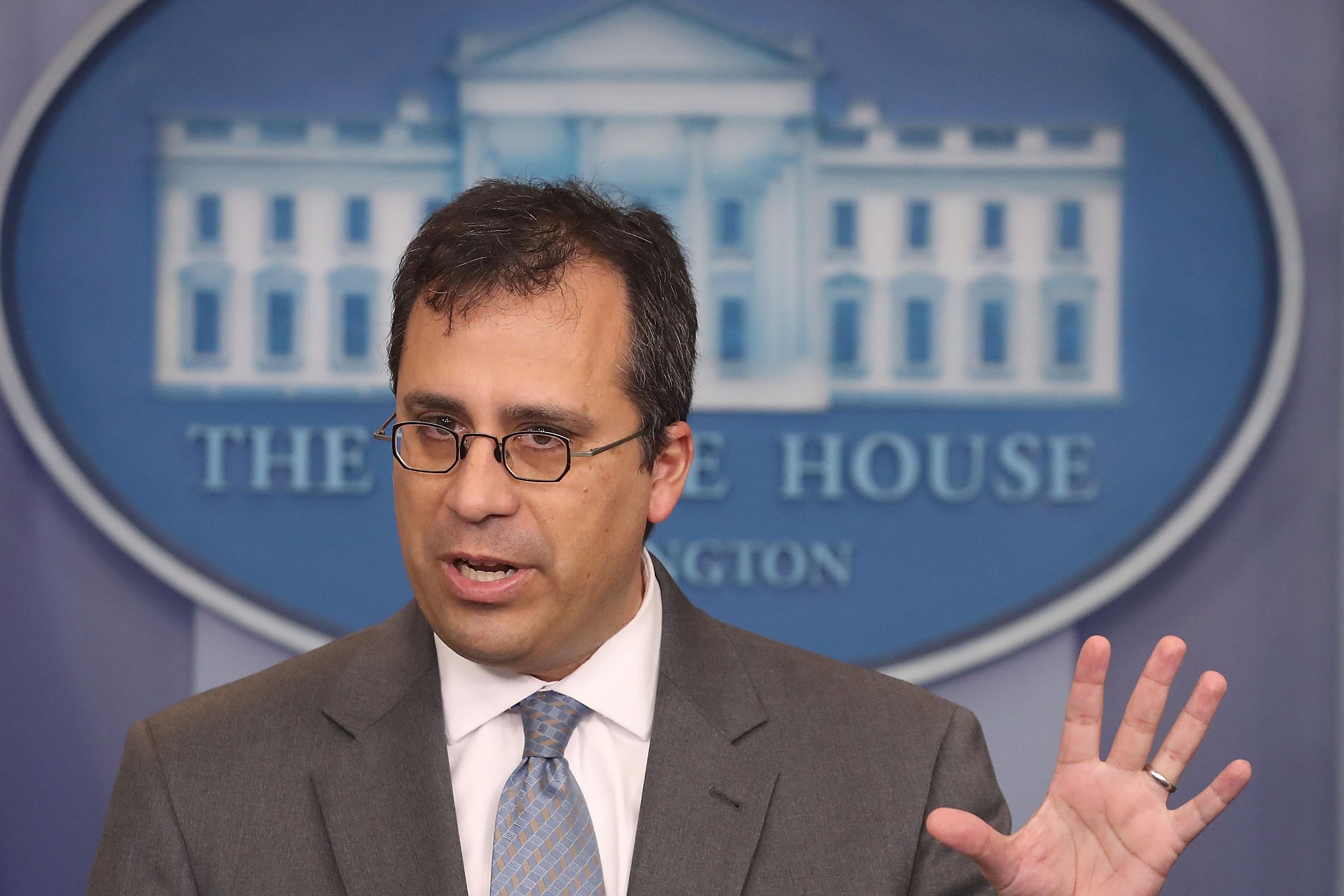 Director L. Francis Cissna of the US Citizenship and Immigration Services during the daily press briefing at the White House on December 12, 2017 in Washington, DC. 