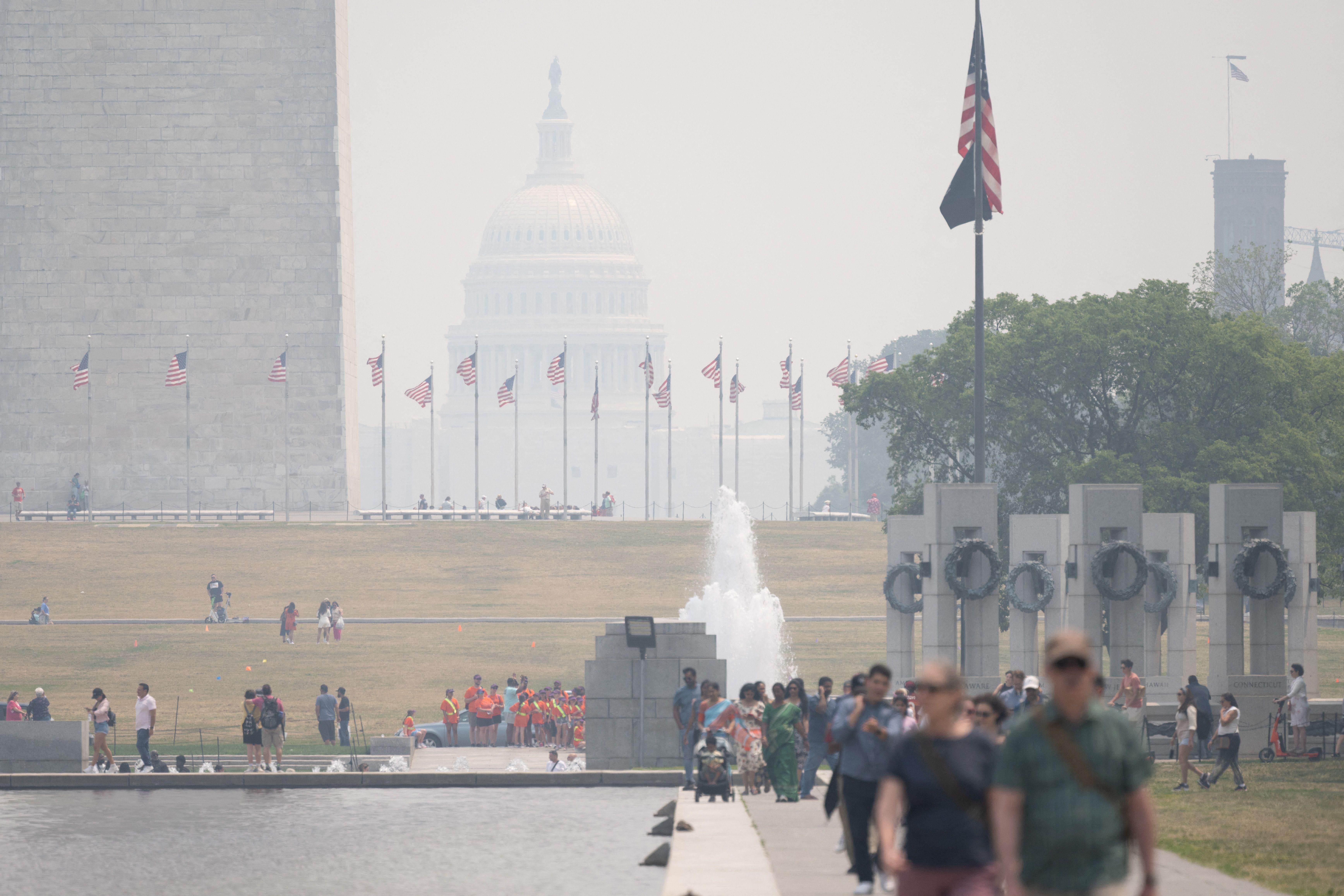 Orange sky above New York, D.C.: Photos of the ominous haze over the  Northeast.