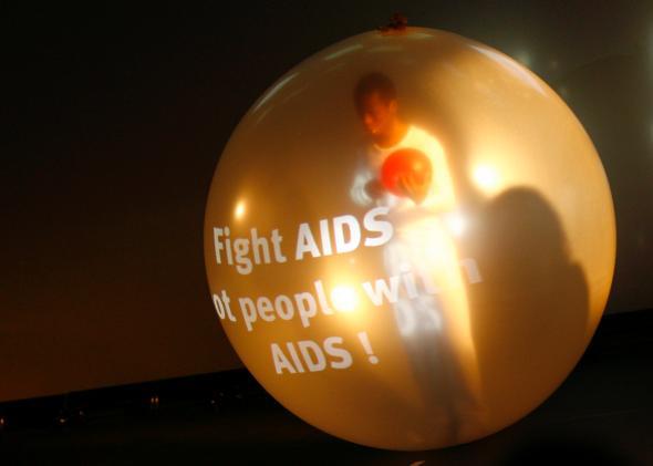 The German dance company lissanger promotes HIV awareness during World AIDS Day 2008. 