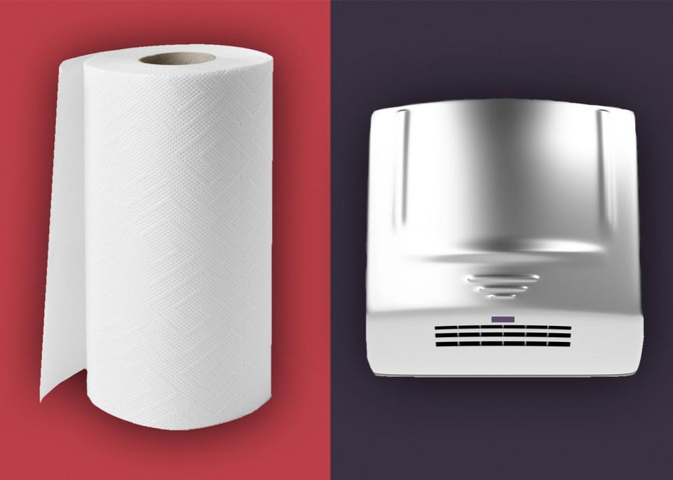 What should you use, a hand dryer or a paper towel?