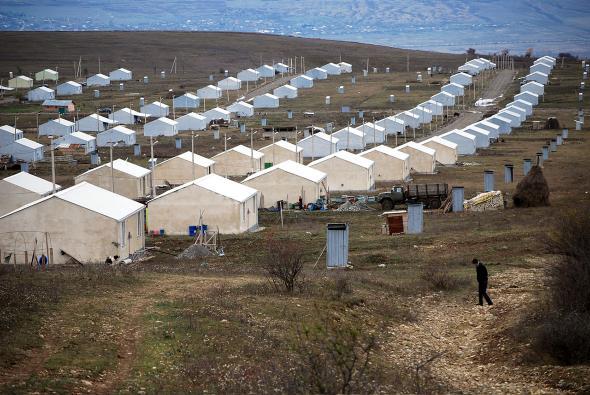 n Prezeti, a camp for internally displaced people in the Republi