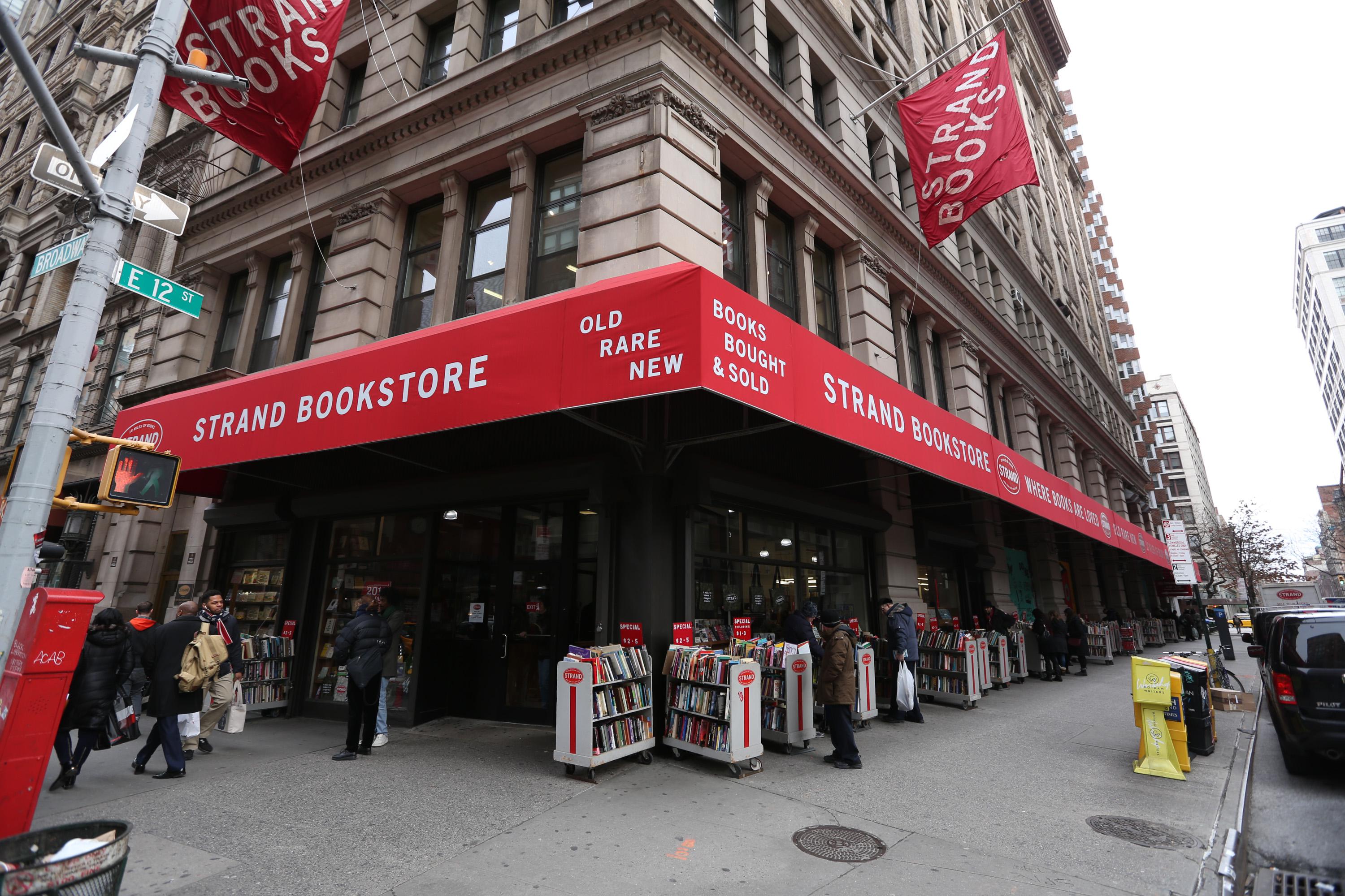 NEW YORK, NY - JANUARY 12:  A view of Strand Bookstore on January 12, 2016 in New York, United States. Strand was one of the favorite places rock legend David Bowie would go to regularly as a New Yorker. He passed away on Sunday, January 10th at the age of 69 after an 18 month battle with cancer.  (Photo by Rob Kim/Getty Images)