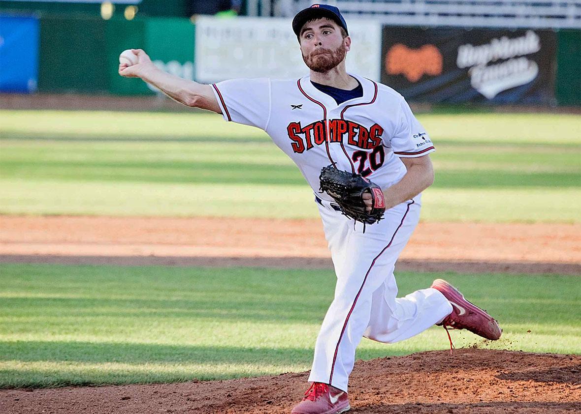 Sean Conroy on the mound. 